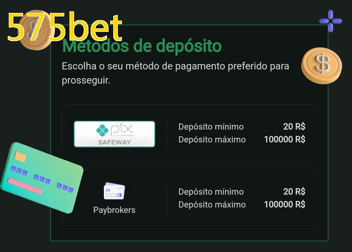 O cassino 575betbet oferece uma grande variedade de métodos de pagamento